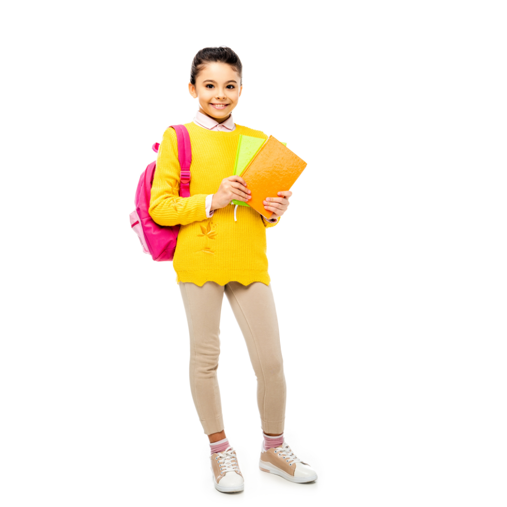 School Girl with Bookbag